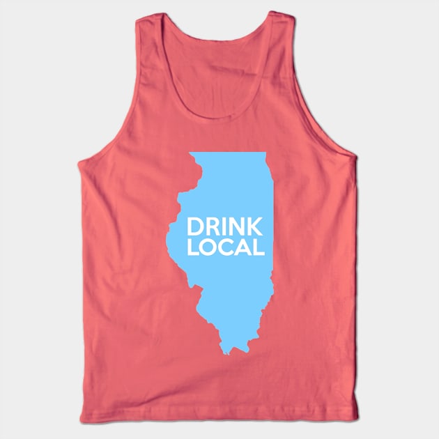 Illinois Drink Local IL Blue Tank Top by mindofstate